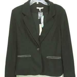 41 Hawthorn Corinth Wool Elbow Patch Black Blazer